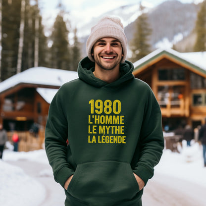 1980 L'homme Le Mythe La Légende Hoodie