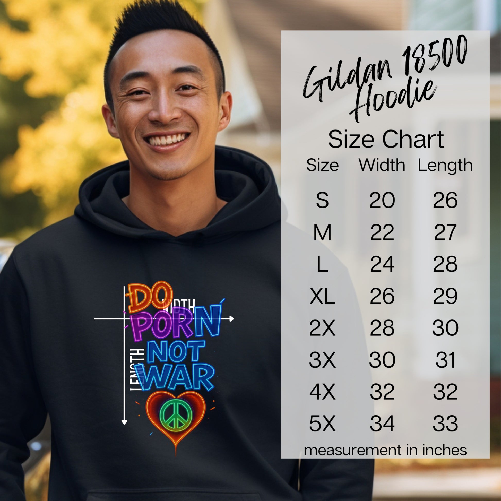Do With Porn Not War Peace Sign Hoodie product