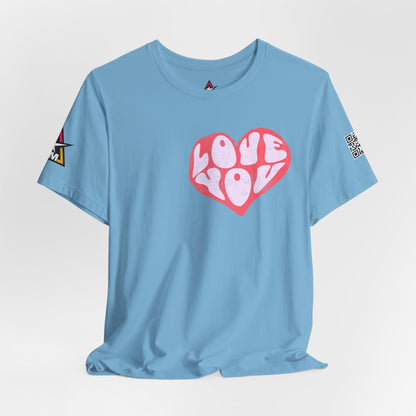 Love You Graphic T-Shirt | Heart Graphic Tee | Cute Retro Streetwear Shirt