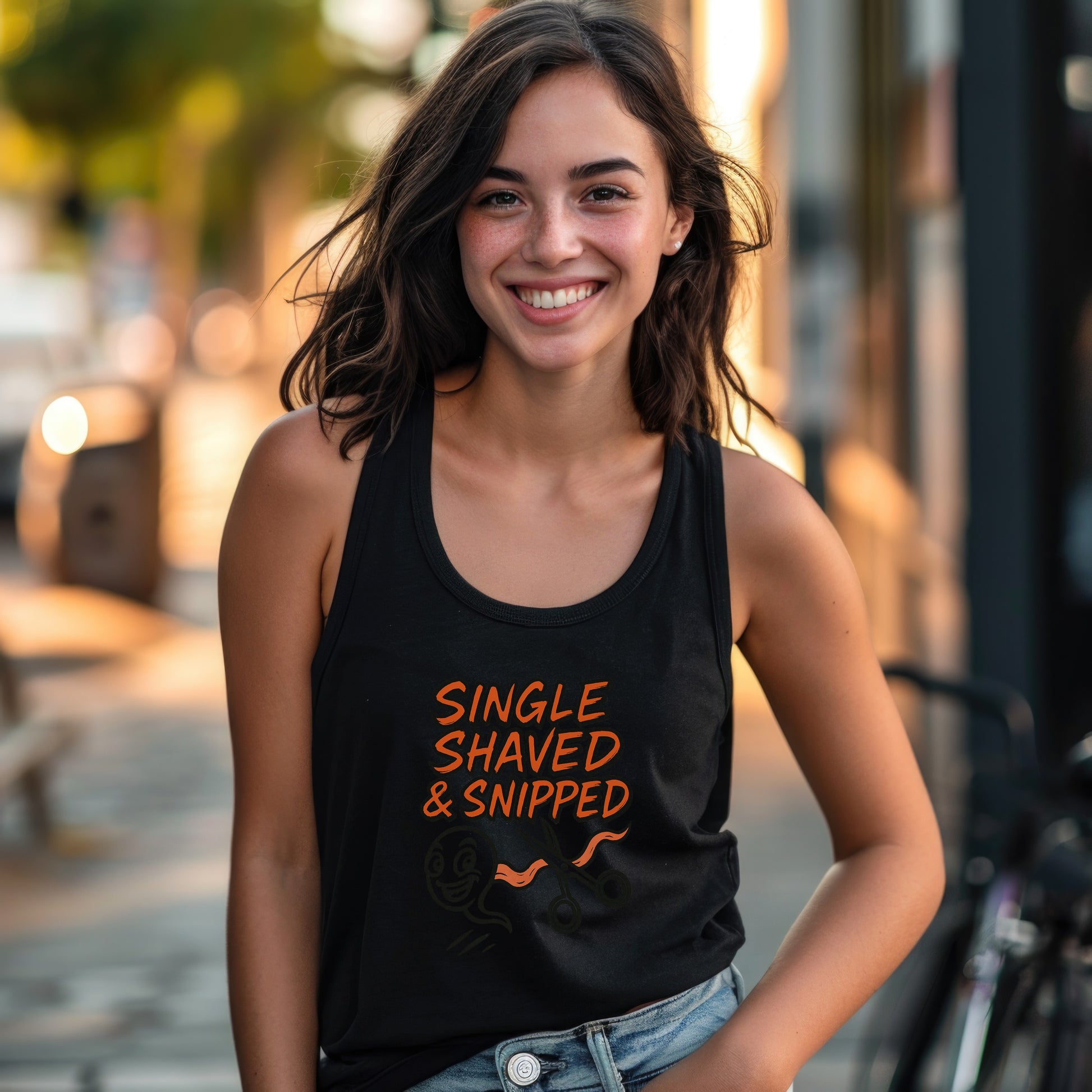 Single Shaved & Snipped Design Tank Top product