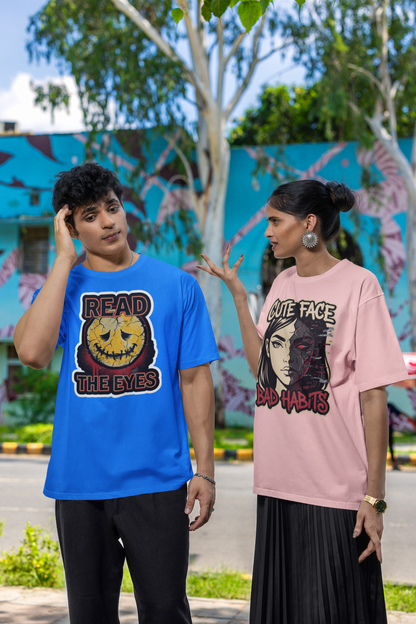 Read The Eyes unisex streetwear graphic tee