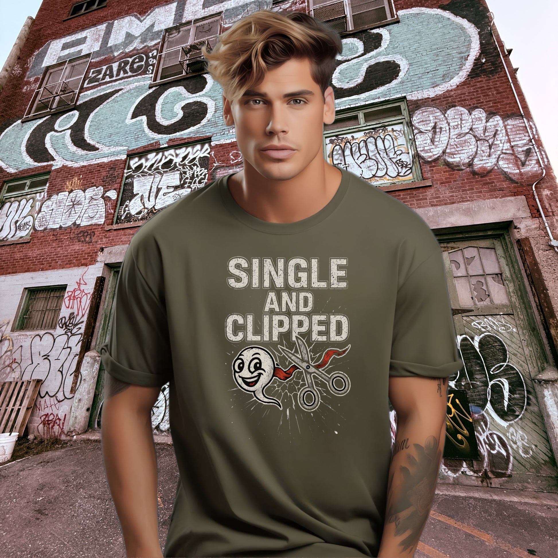 Single and Clipped Graphic T-Shirt product type