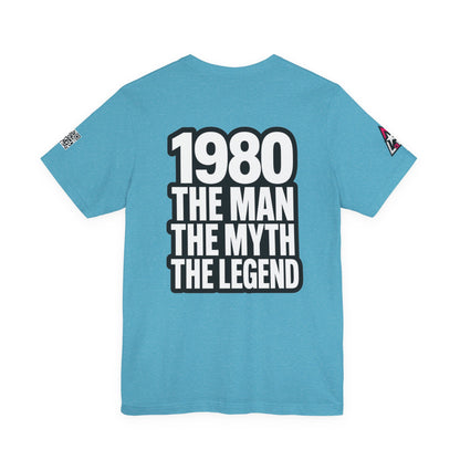 1980 The Man The Myth The Legend Graphic T-Shirt | 1980 Birthday Tee | Vintage Legend Shirt
