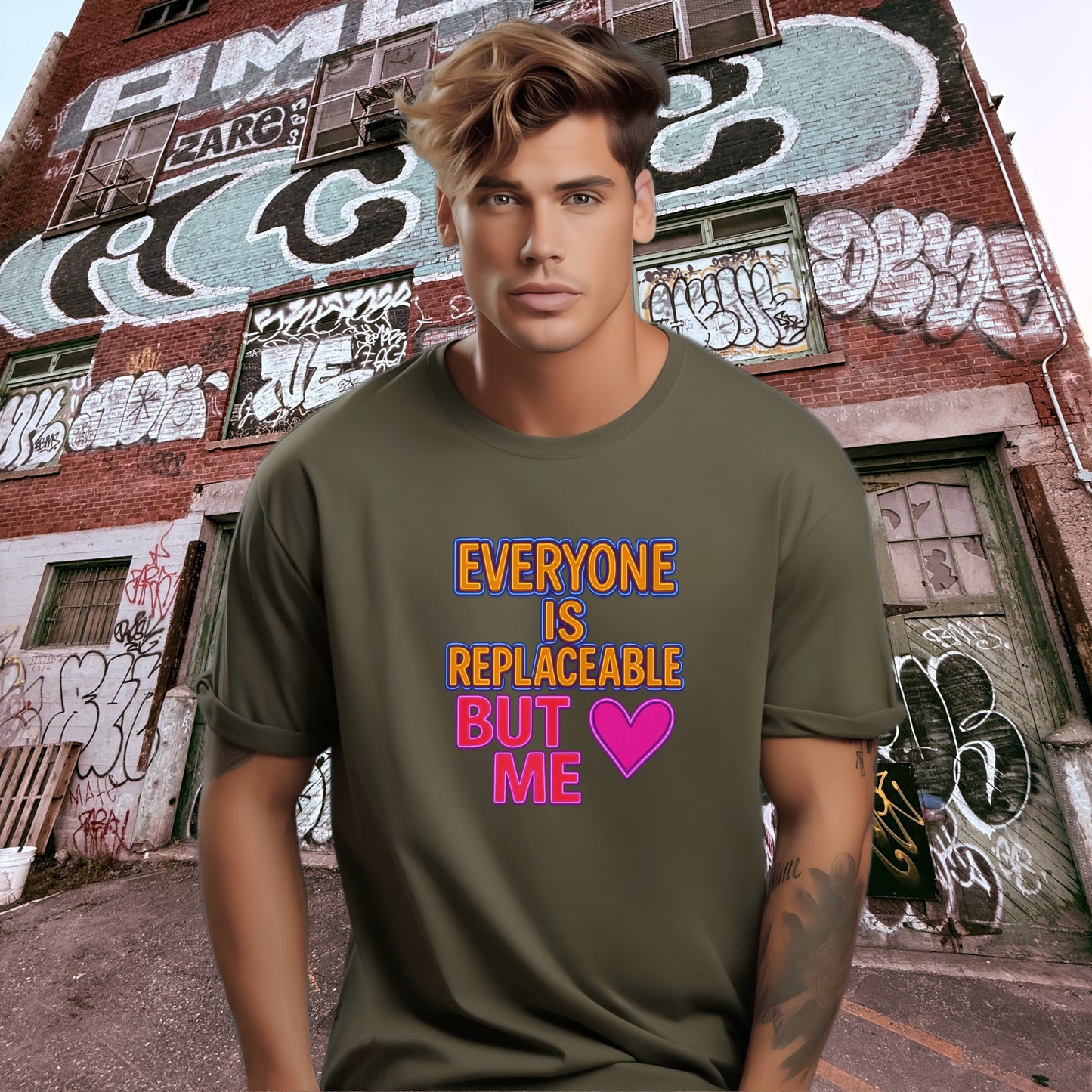Everyone Is Replaceable But Me Heart T-shirt product