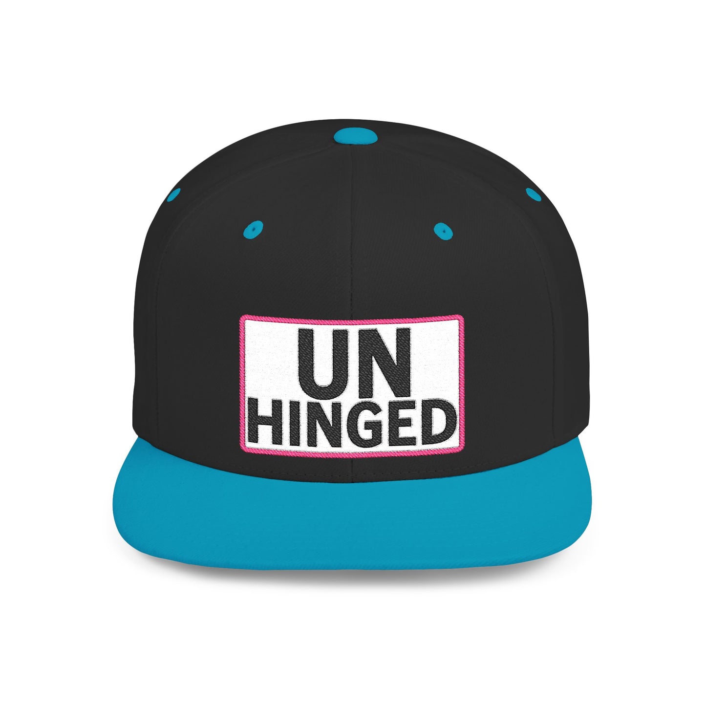 UNHINGED Embroidered Snapback Hat | Funny Statement Cap | Bold Streetwear Flat Bill | Dark Humor Gift