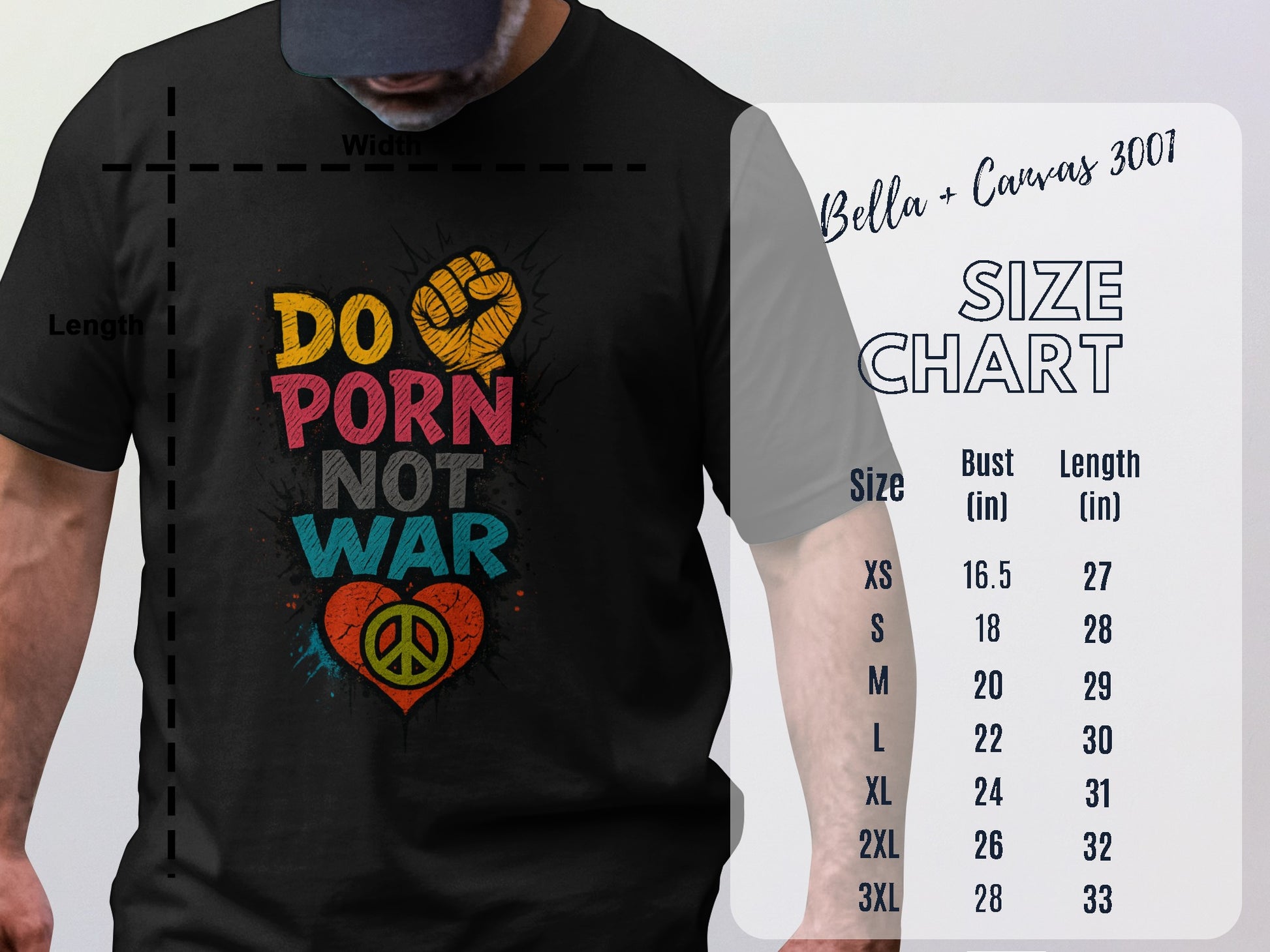 Do Porn Not War Graphic T-shirt product type