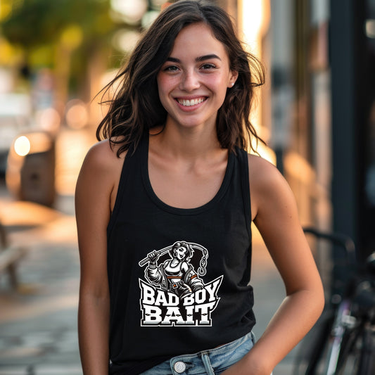 Catchy Bold Bad Boy Bait Design on a Stylish Tank Top Product