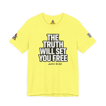 The Truth Will Set You Free Graphic T-Shirt | John 8:32 Christian Tee | Faith Streetwear Shirt