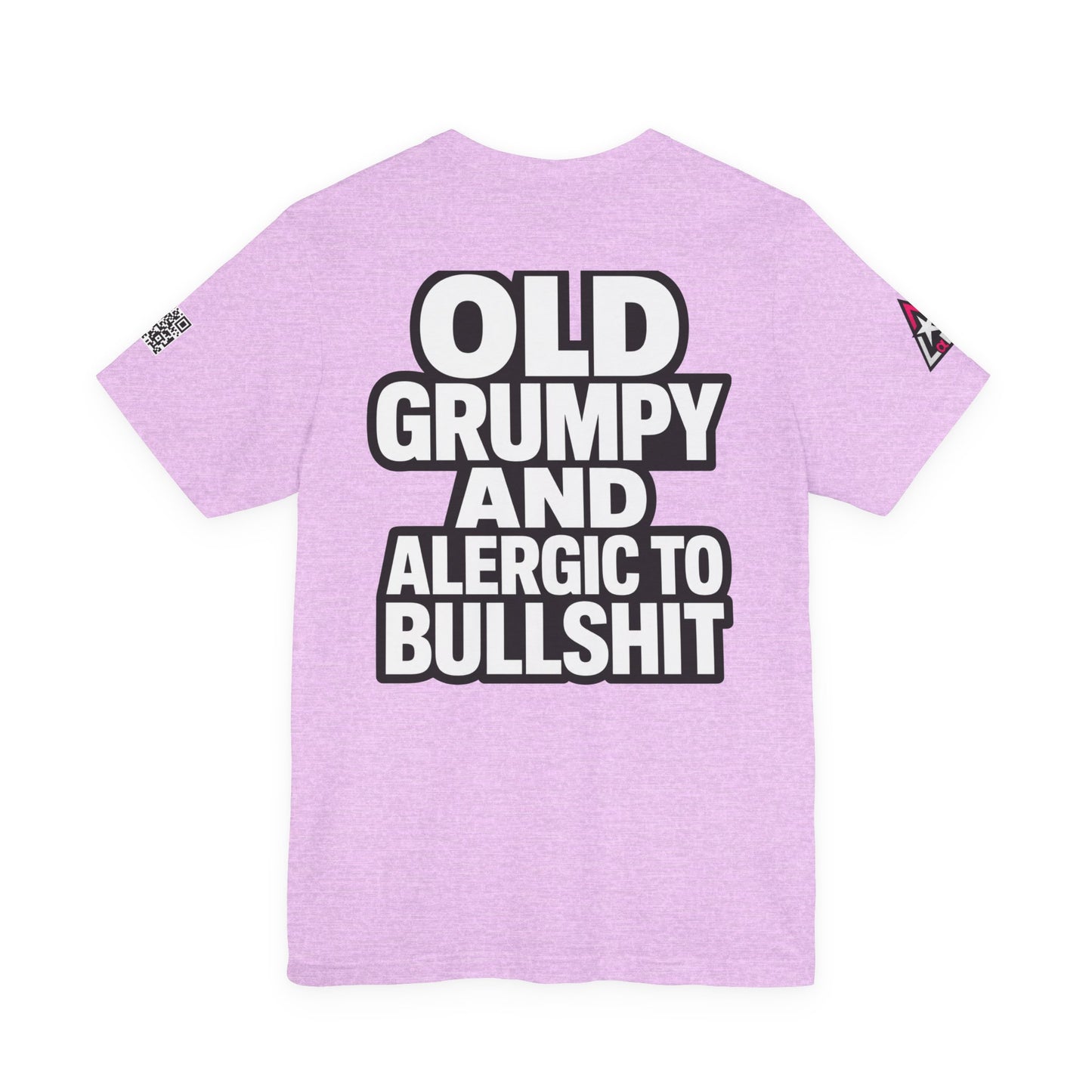 Old Grumpy & Allergic to Bullshit Graphic T-Shirt | Funny Sarcastic Tee