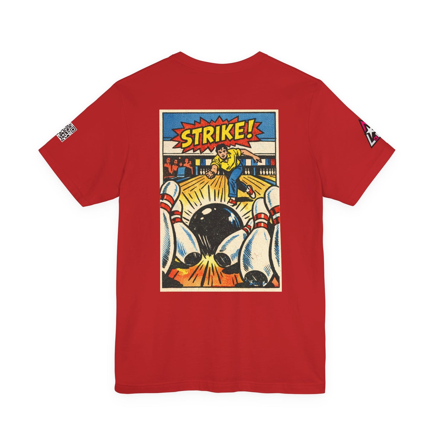 Strike Graphic T-Shirt | Bowling Streetwear Tee | Retro Bowling Shirt  STRIKE.
