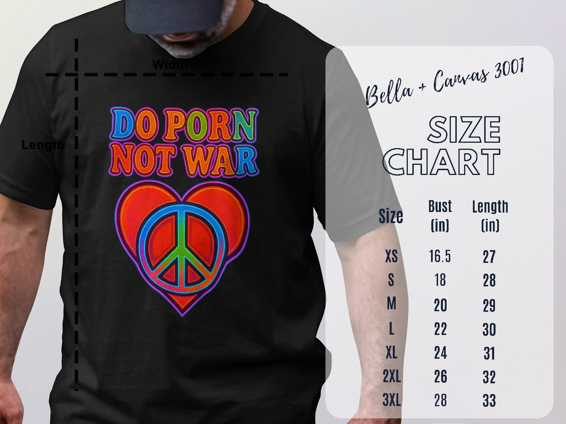 Do Porn Not War Peace Symbol Statement Shirt product type