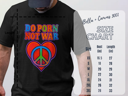 Do Porn Not War Peace Symbol Statement Shirt product type