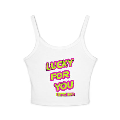 LUCKY FOR YOU SINCE 1990 | Vintage Spaghetti tank | Retro Streetwear