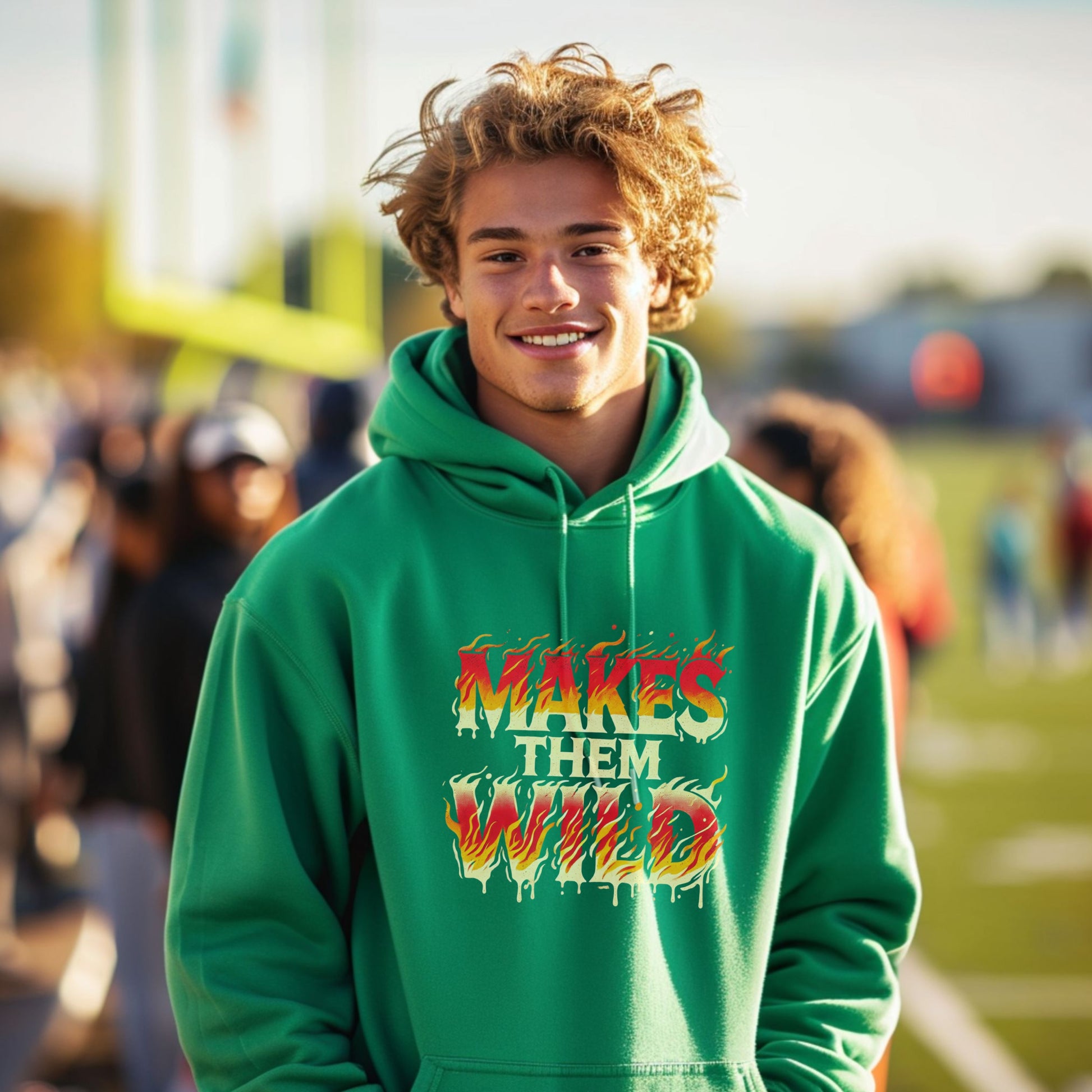 Makes Them Wild Green Hoodie product