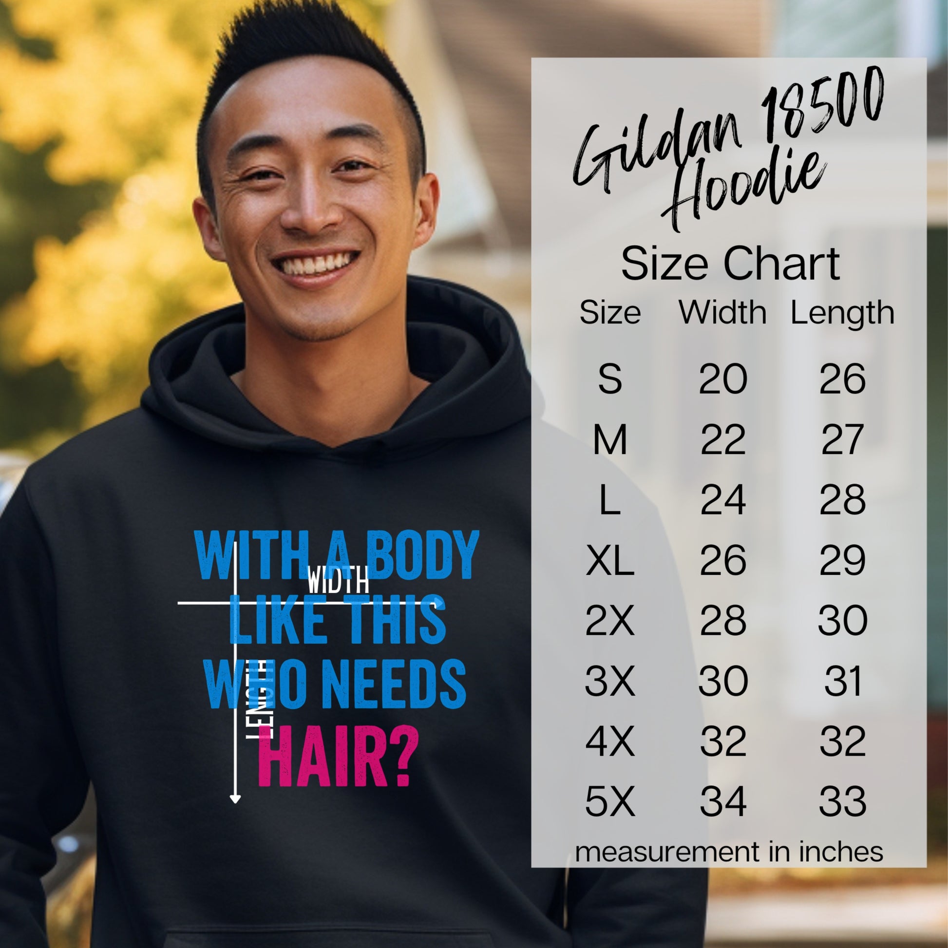 With a Body Like This Who Needs Hair Hoodie