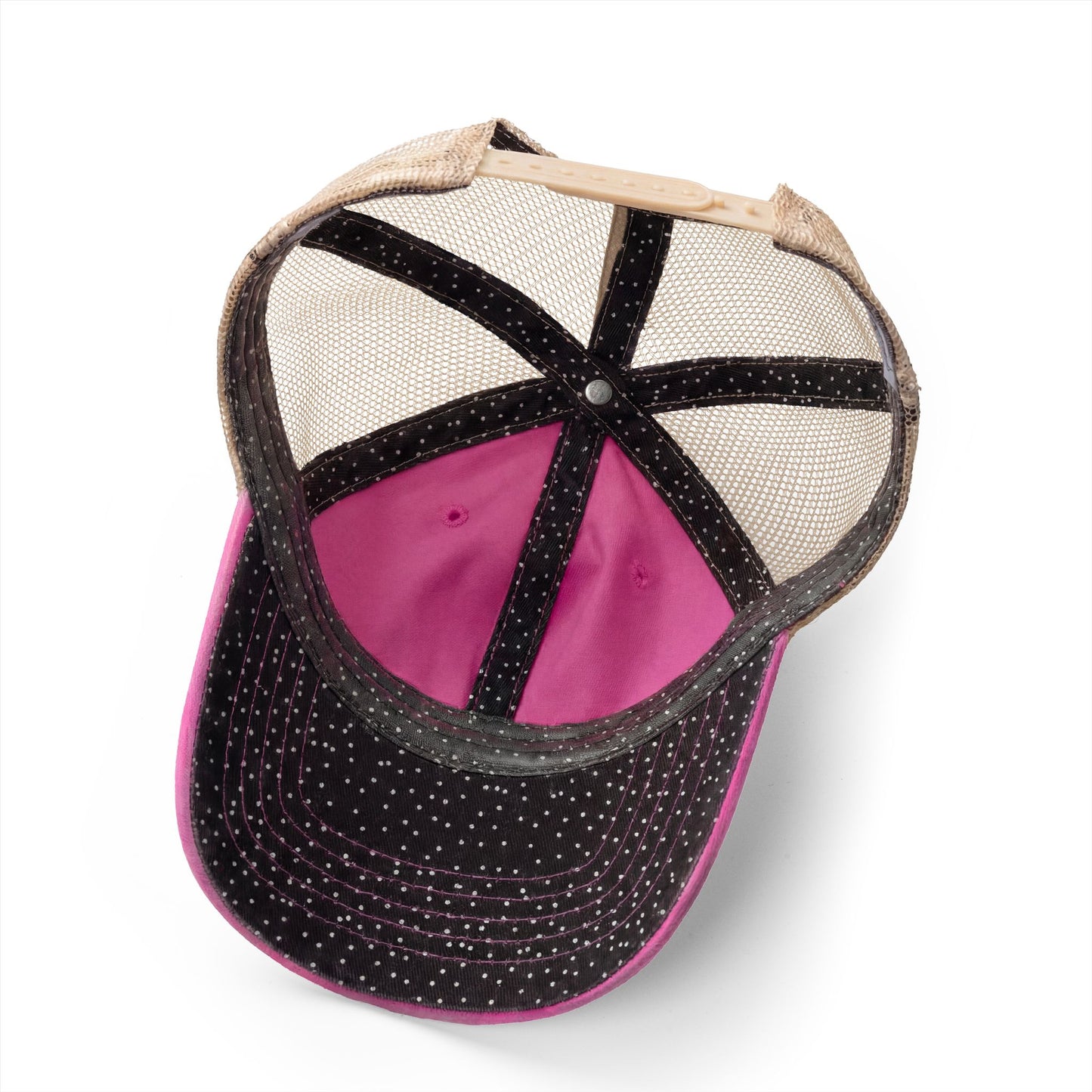 FULL THROTTLE Embroidered Washed Mesh-Back Cap | Funny Ponytail Cap | Vintage Women's Baseball Cap Description Concealed Ponytail Opening