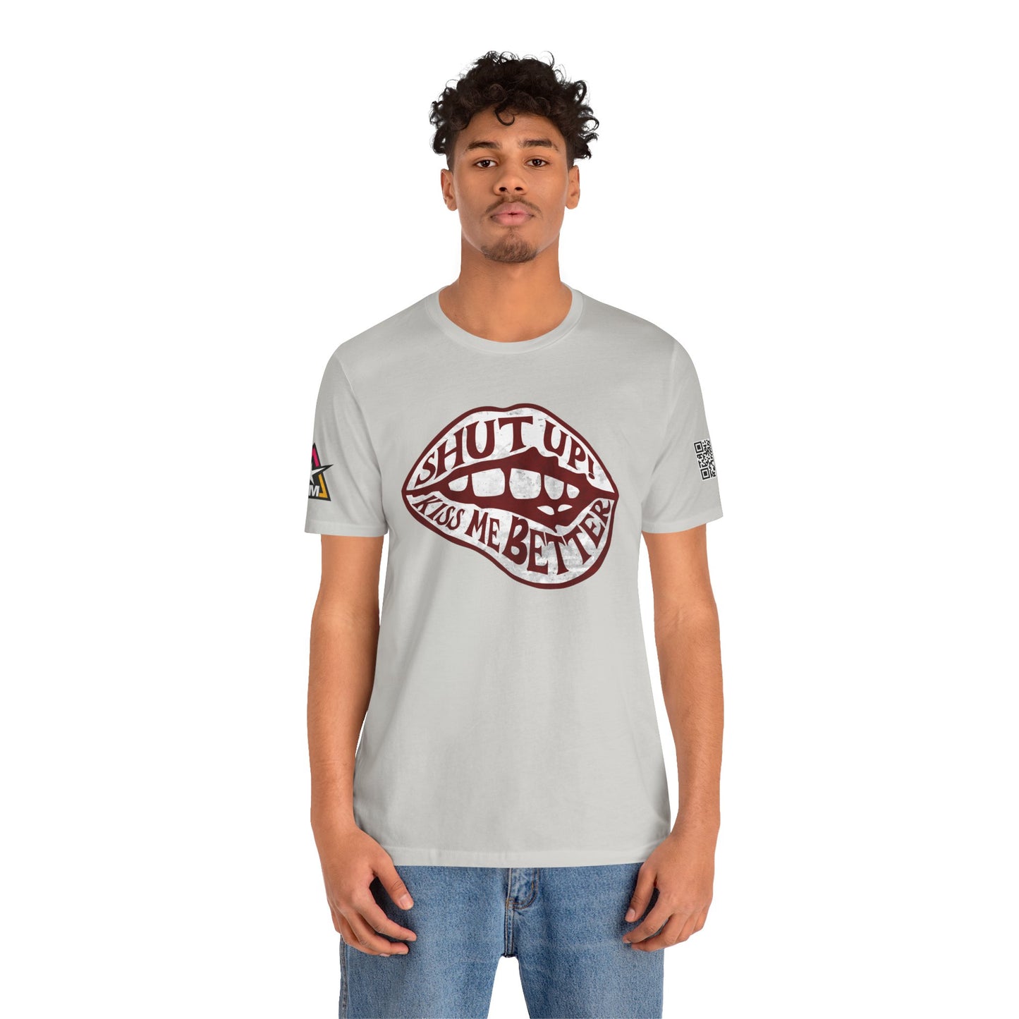 SHUT UP KISS ME BETTER Graphic T-Shirt | Flirty Lips Tee | Bold Romantic Streetwear Shirt | Unisex Graphic Tee