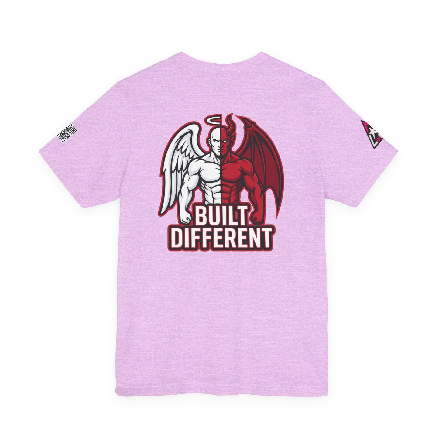 BUILT DIFFERENT Angel & Devil Graphic T-Shirt | Duality Streetwear Tee | Bold Unisex Statement Shirt