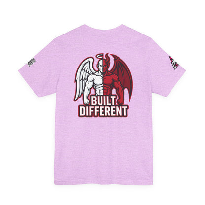 BUILT DIFFERENT Angel & Devil Graphic T-Shirt | Duality Streetwear Tee | Bold Unisex Statement Shirt