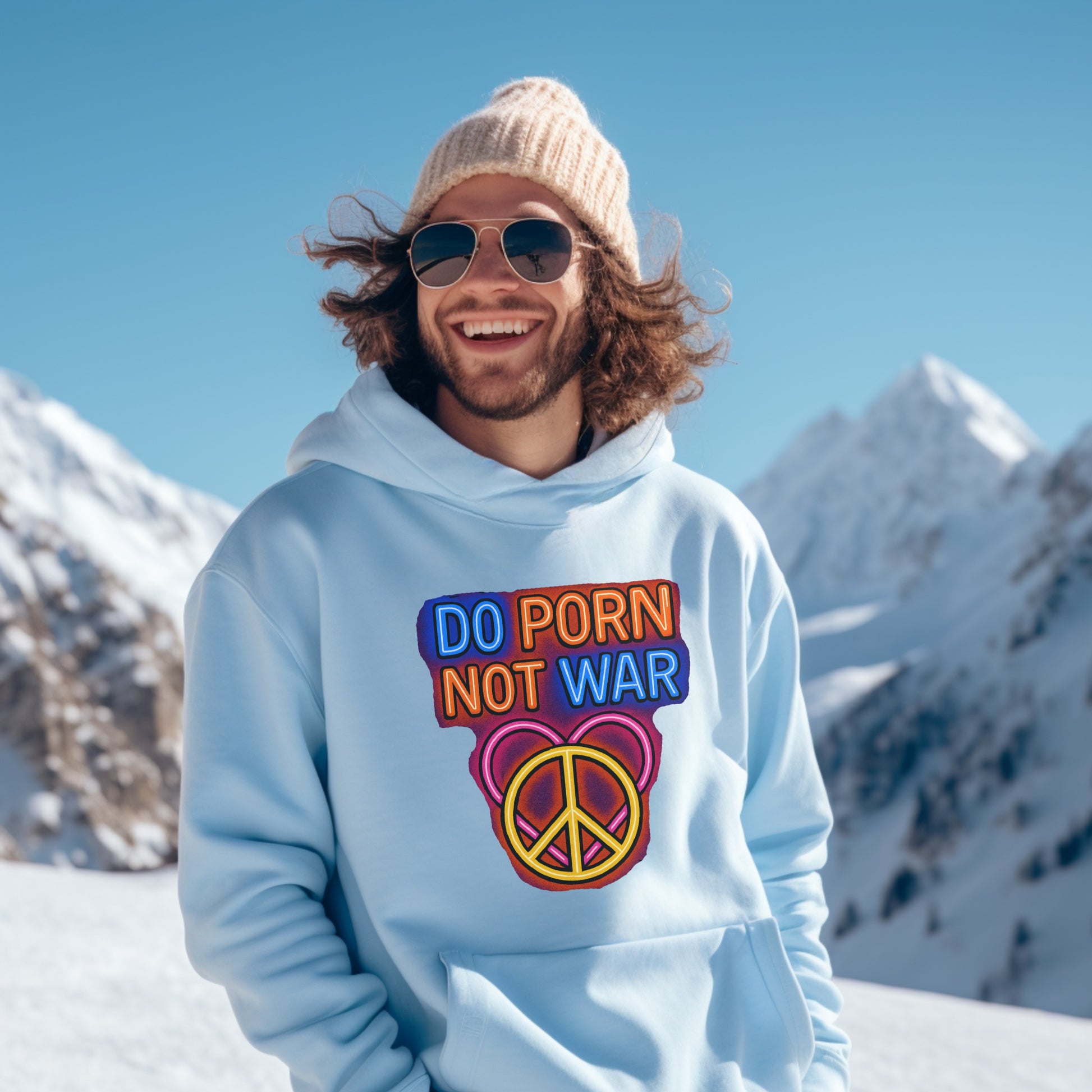 Do Porn Not War Peace Sign Hoodie product type