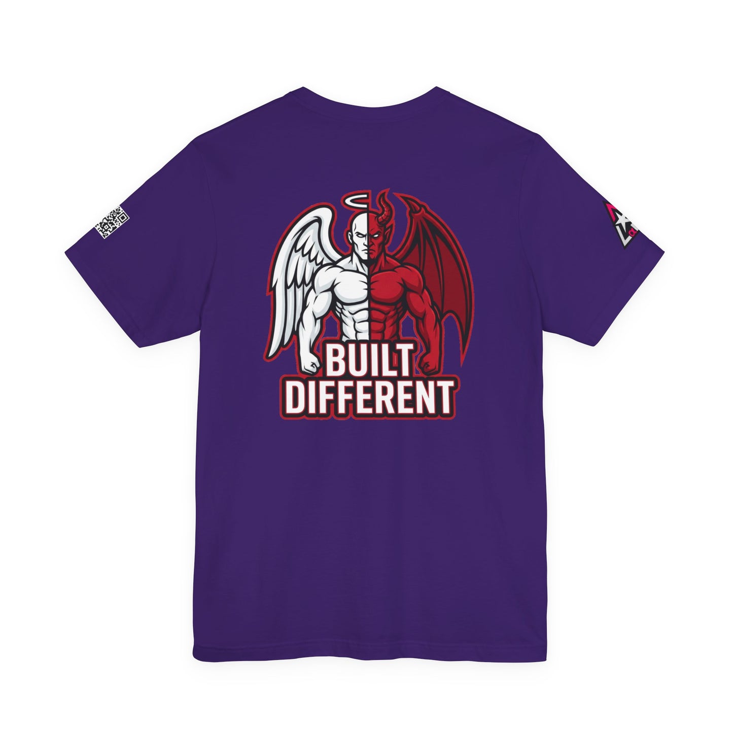 BUILT DIFFERENT Angel & Devil Graphic T-Shirt | Duality Streetwear Tee | Bold Unisex Statement Shirt