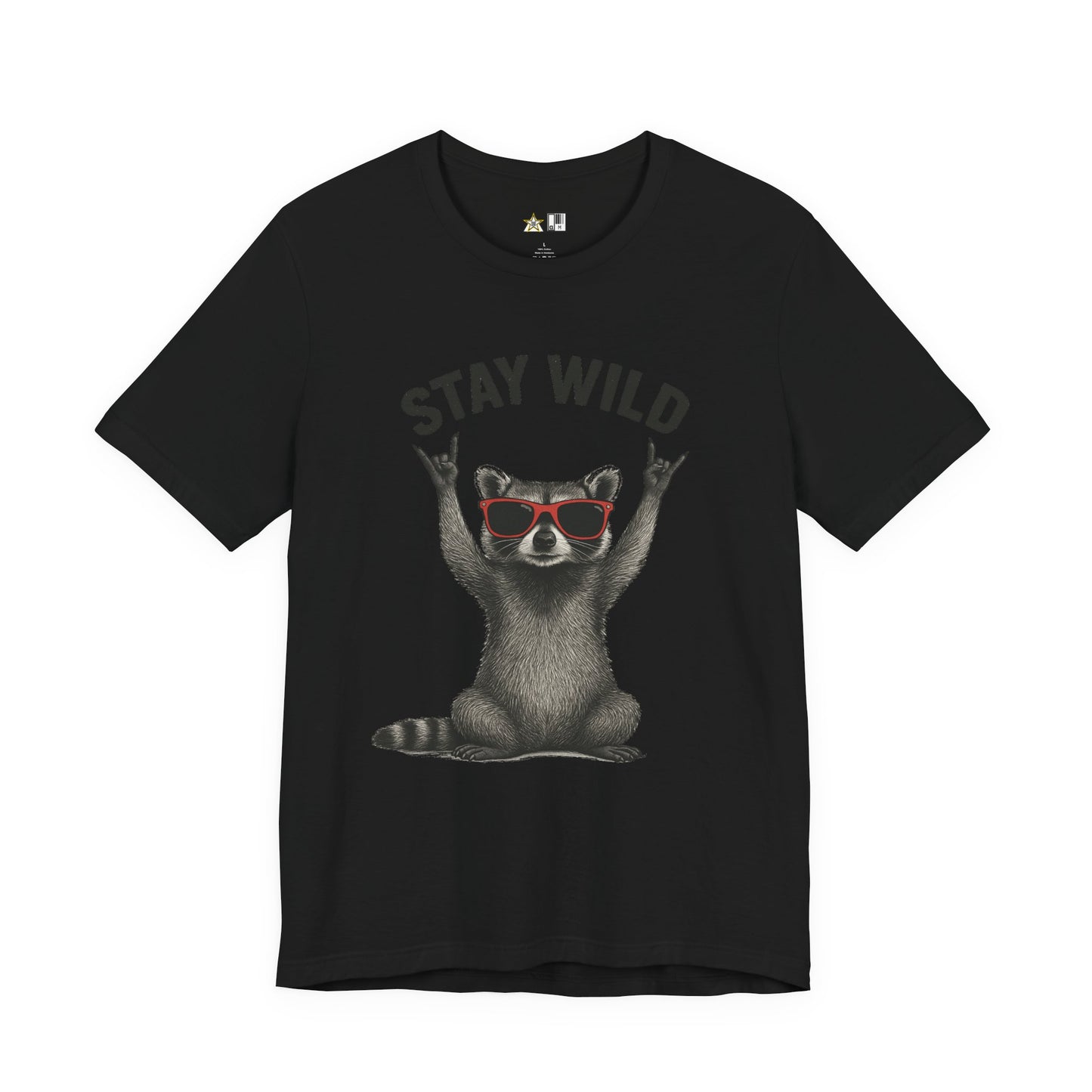 Stay Wild Raccoon Tee – Unisex Streetwear Graphic Tee