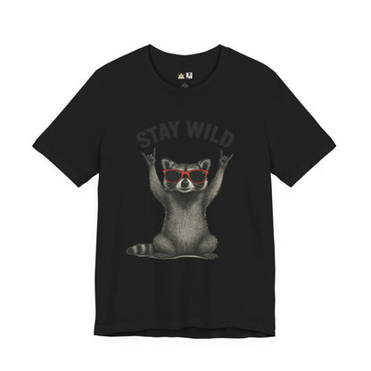 Stay Wild Raccoon Tee – Unisex Streetwear Graphic Tee