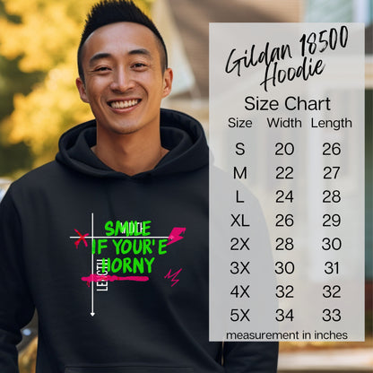 Smile If You're Horny Funny Graphic Hoodie