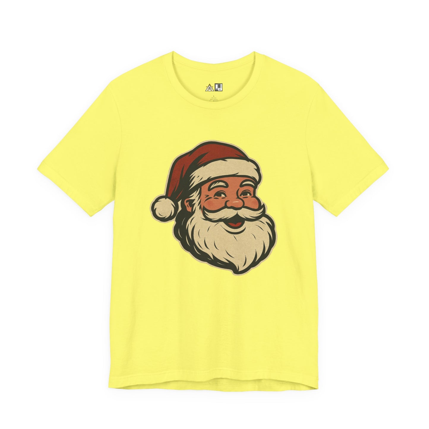 Classic Santa Smile – Vintage Unisex Christmas Graphic T-Shirt