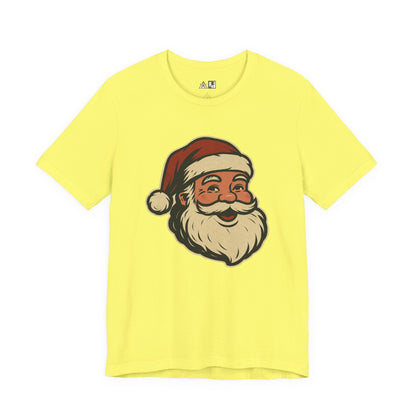 Classic Santa Smile – Vintage Unisex Christmas Graphic T-Shirt