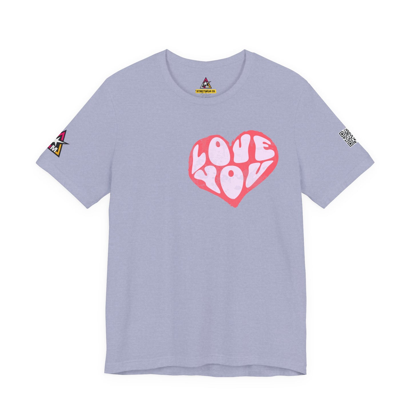 Love You Graphic T-Shirt | Heart Graphic Tee | Cute Retro Streetwear Shirt