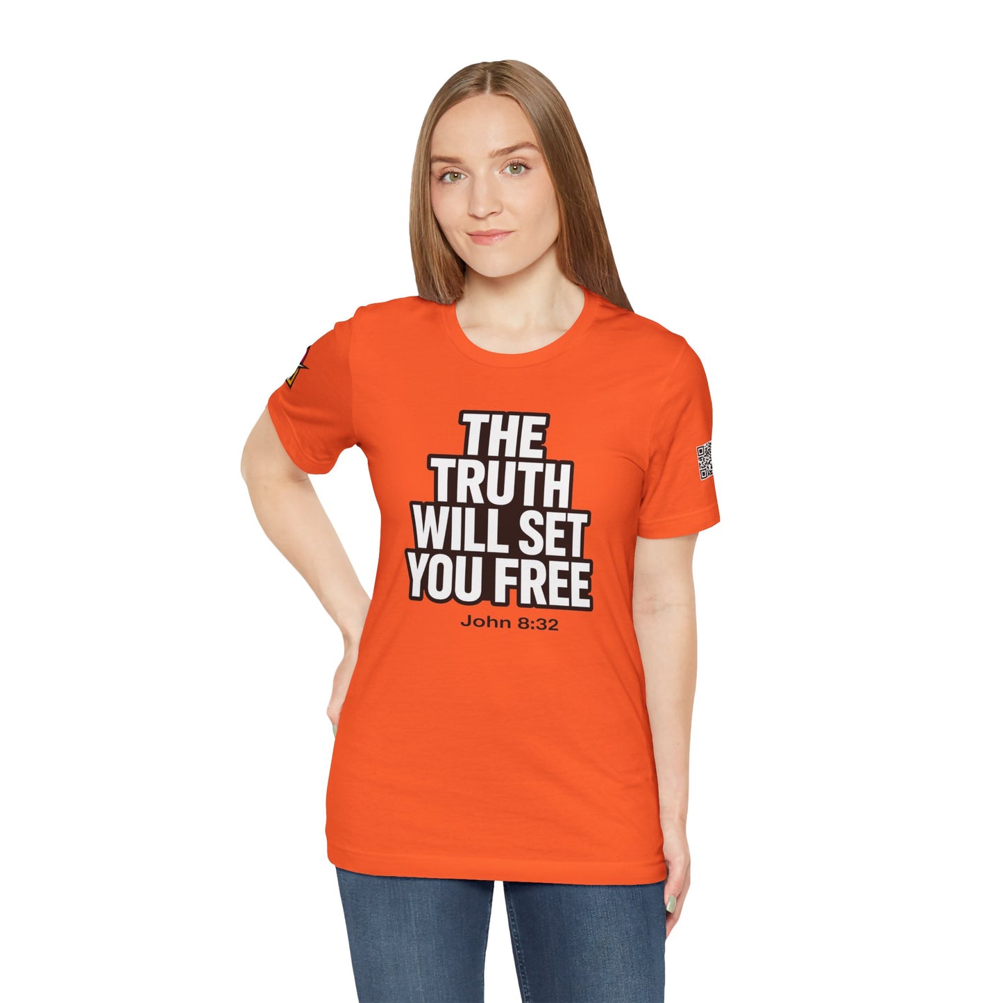 The Truth Will Set You Free Graphic T-Shirt | John 8:32 Christian Tee | Faith Streetwear Shirt