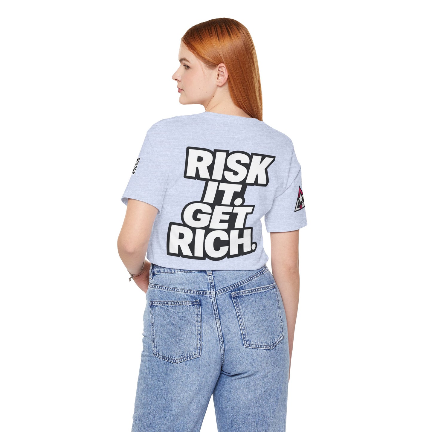 Risk It. Get Rich. – Bold Motivational Graphic Tee