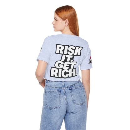 Risk It. Get Rich. – Bold Motivational Graphic Tee