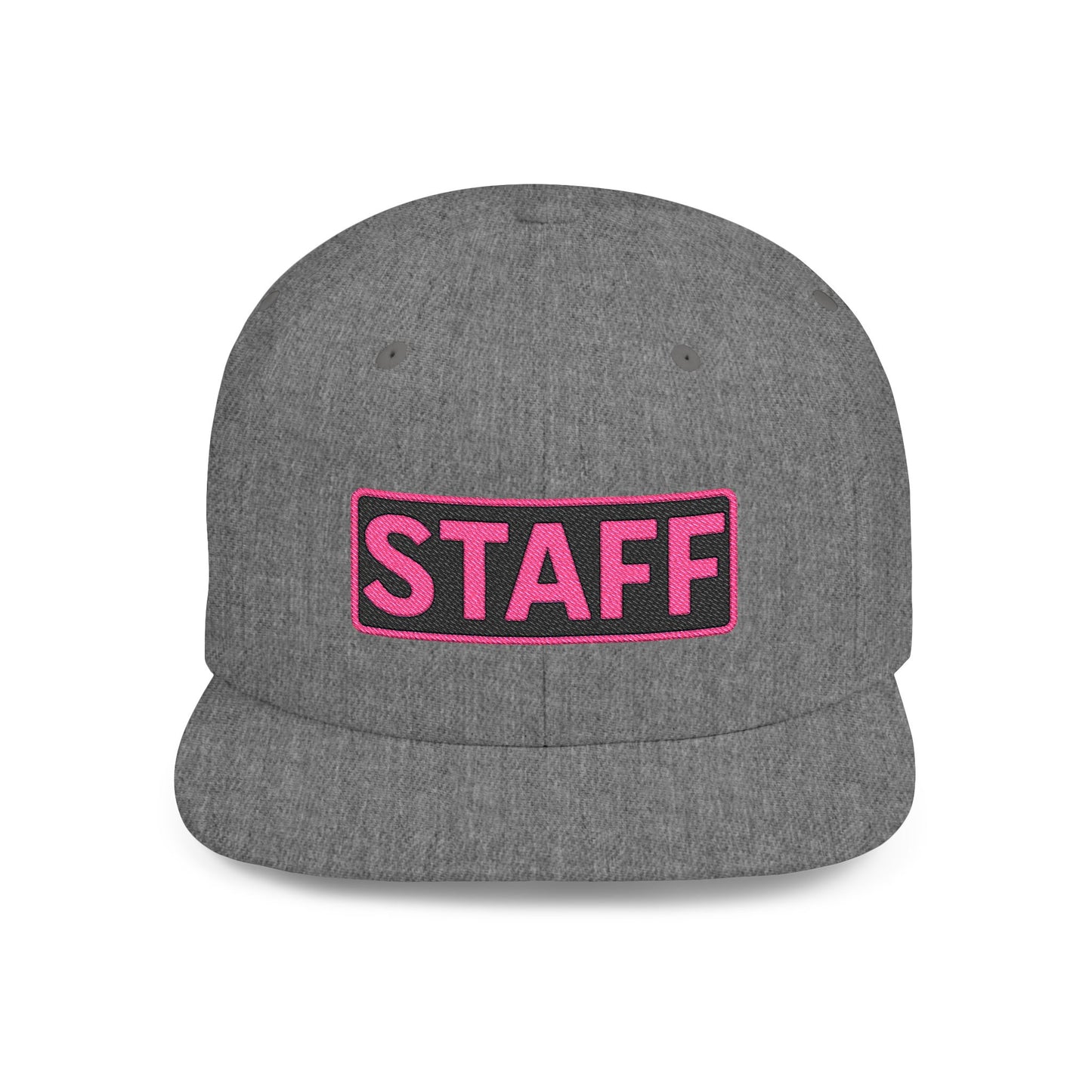 STAFF Embroidered Snapback Hat | Funny Event Crew Cap | Minimalist Streetwear Hat | Festival & Team Uniform Cap