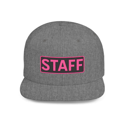 STAFF Embroidered Snapback Hat | Funny Event Crew Cap | Minimalist Streetwear Hat | Festival & Team Uniform Cap