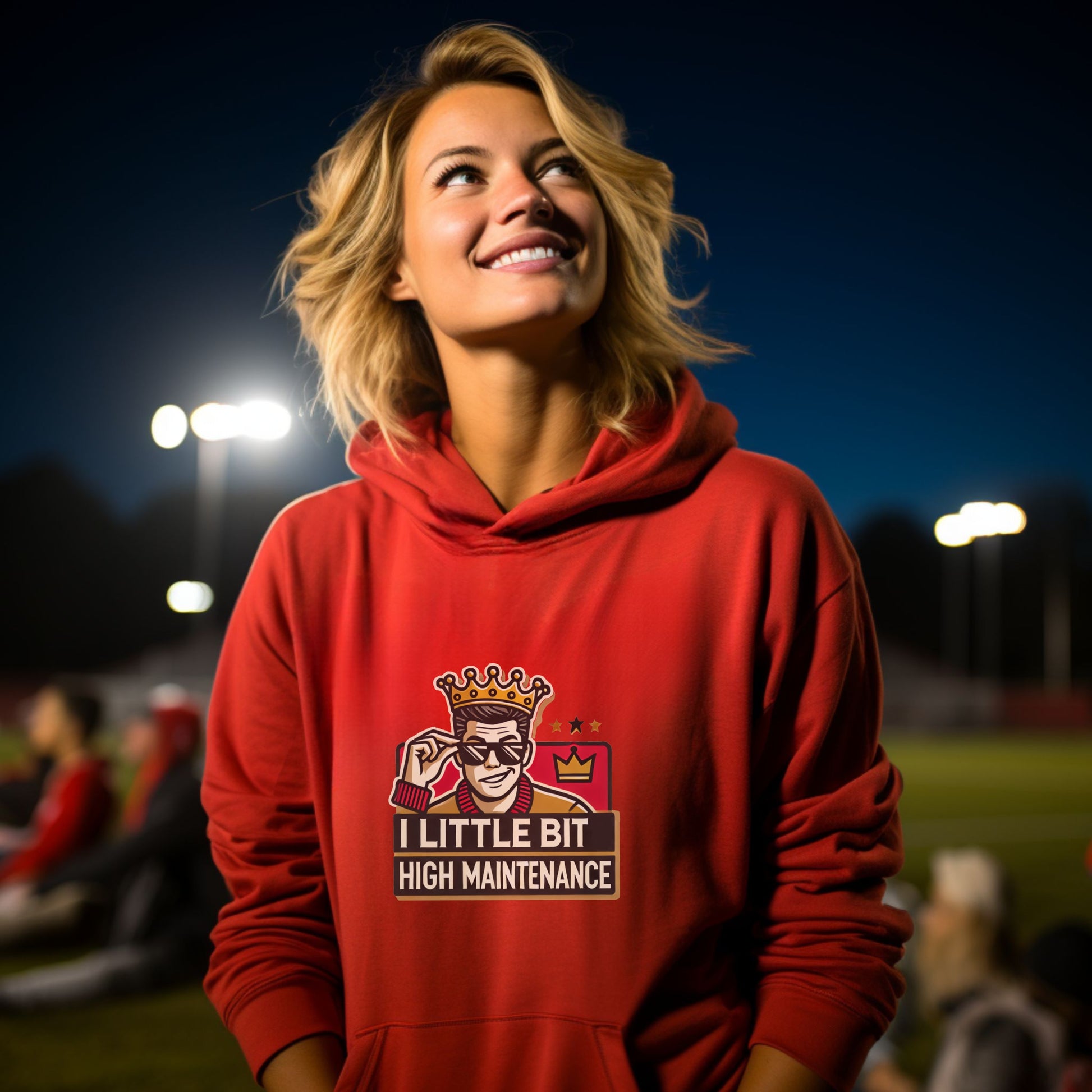 I Little Bit High Maintenance Hooded Sweatshirt product