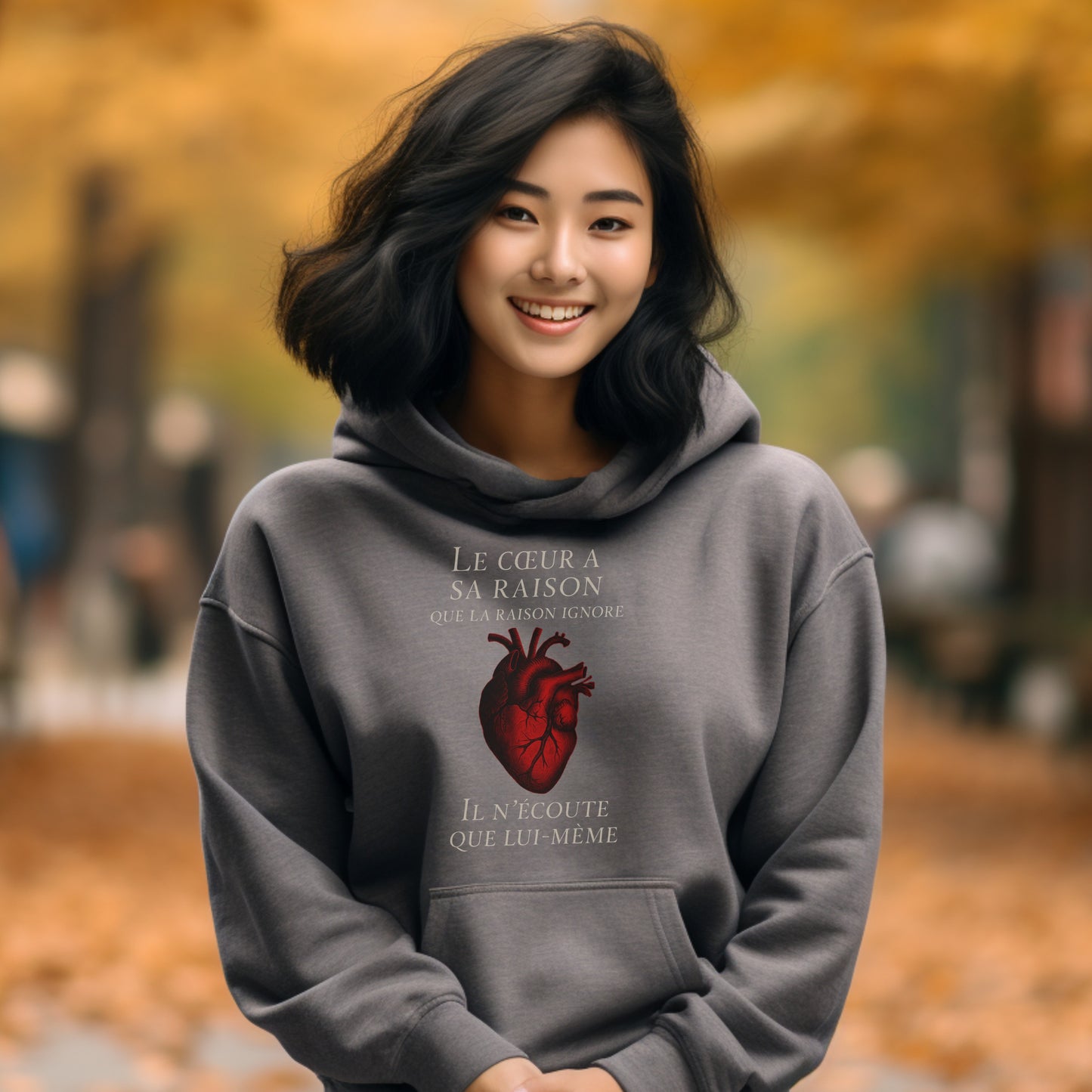 Le cœur a sa raison que l'amour sweatshirt