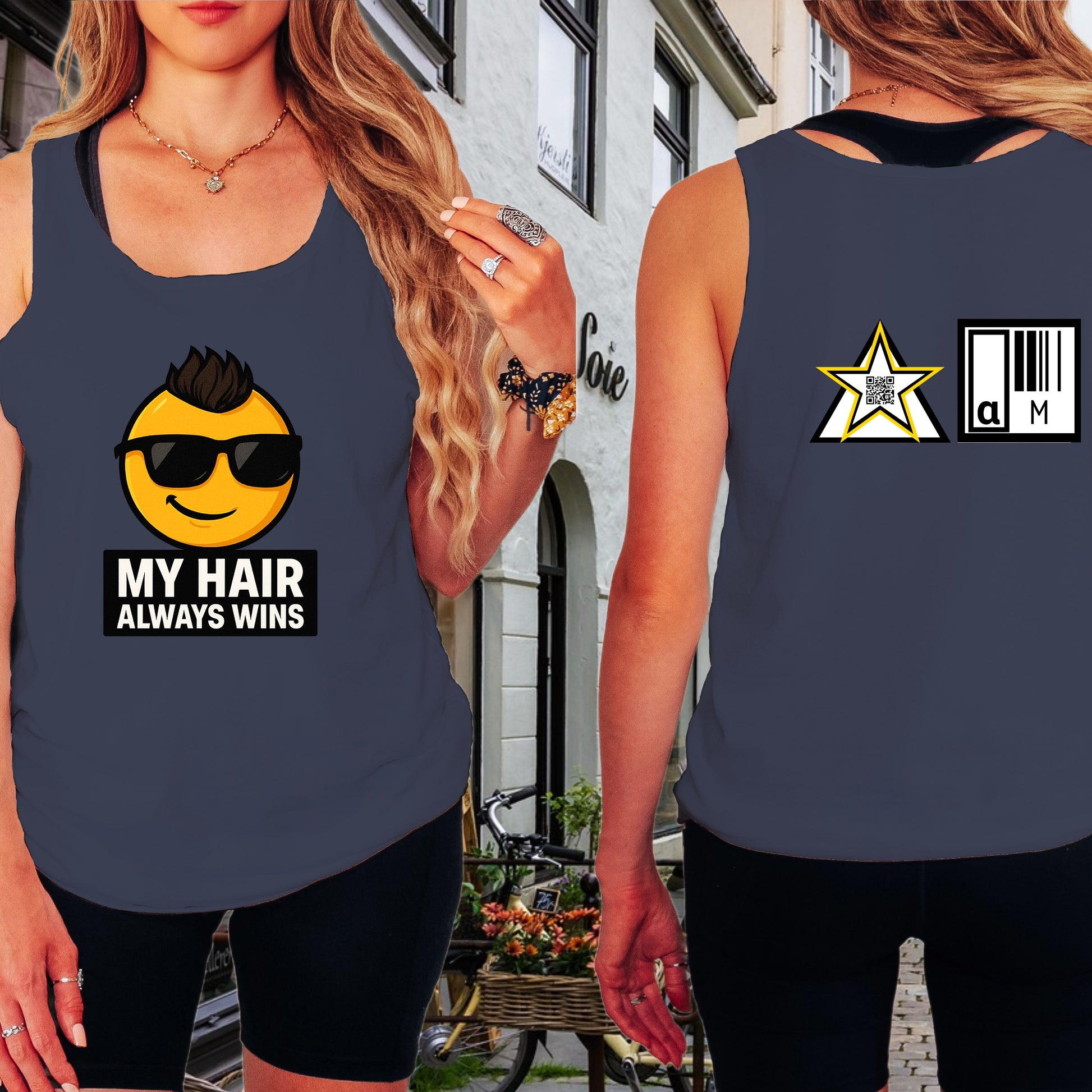My Hair Always Wins Graphic Tank Top product