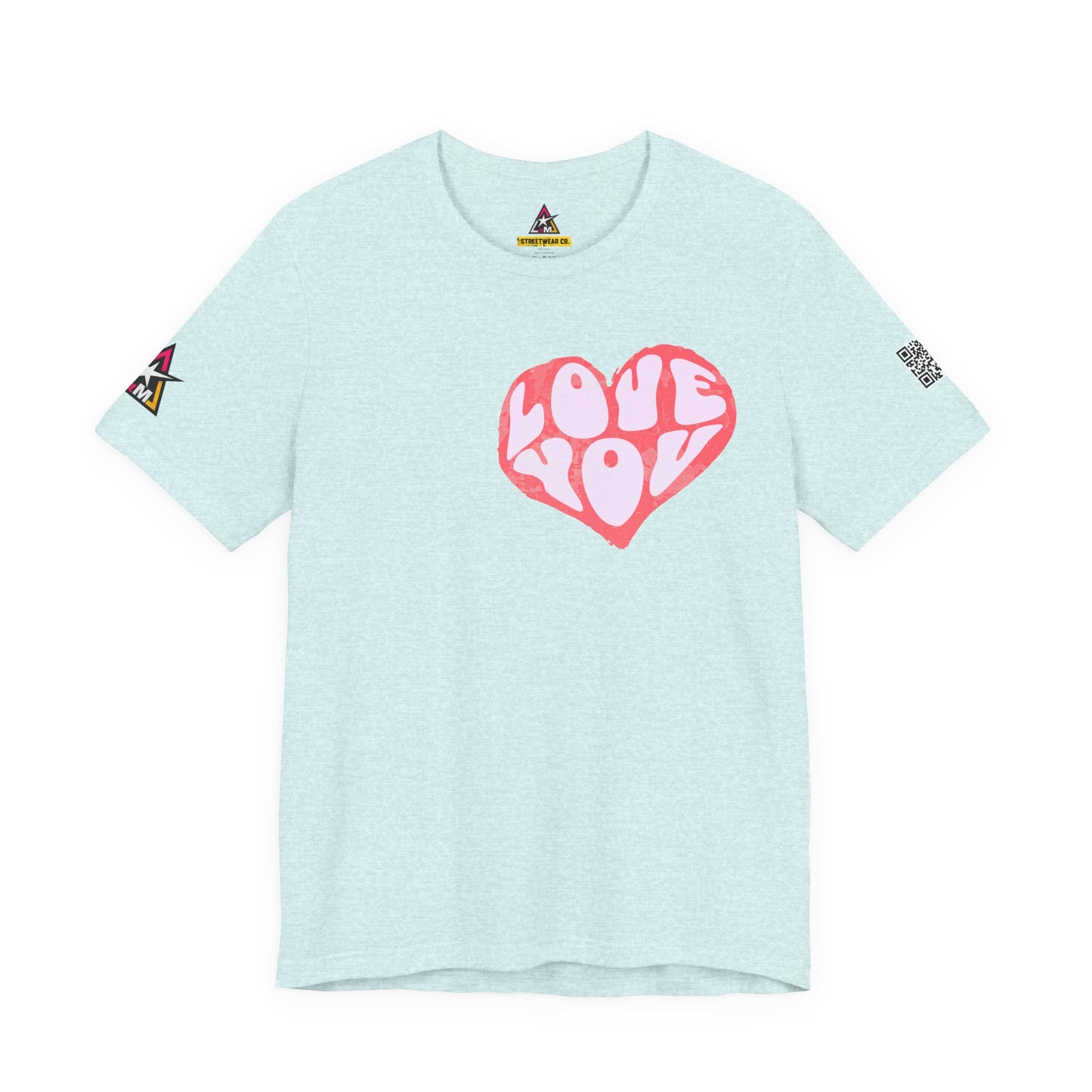 Love You Graphic T-Shirt | Heart Graphic Tee | Cute Retro Streetwear Shirt