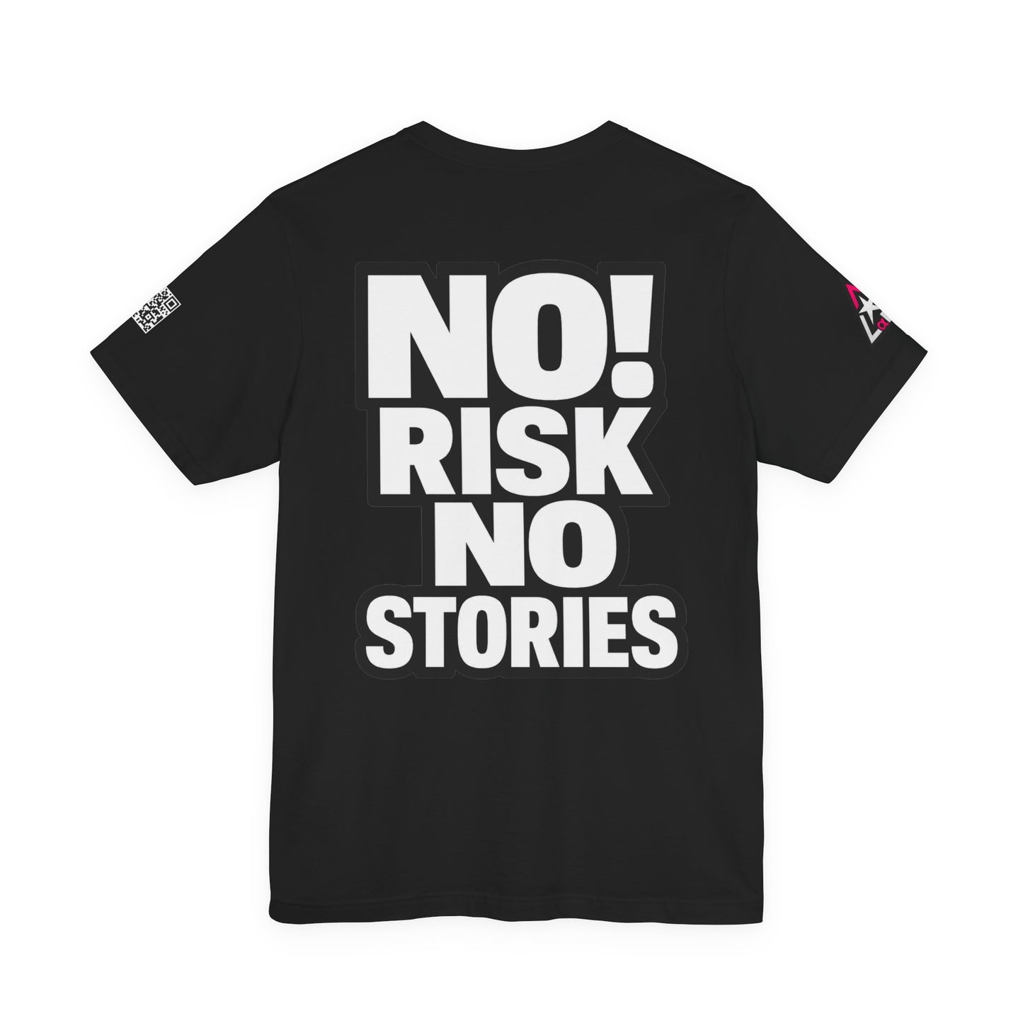 No Risk No Stories – Bold Motivational Graphic TeeNo Risk No Stories – Bold Motivational Graphic Tee