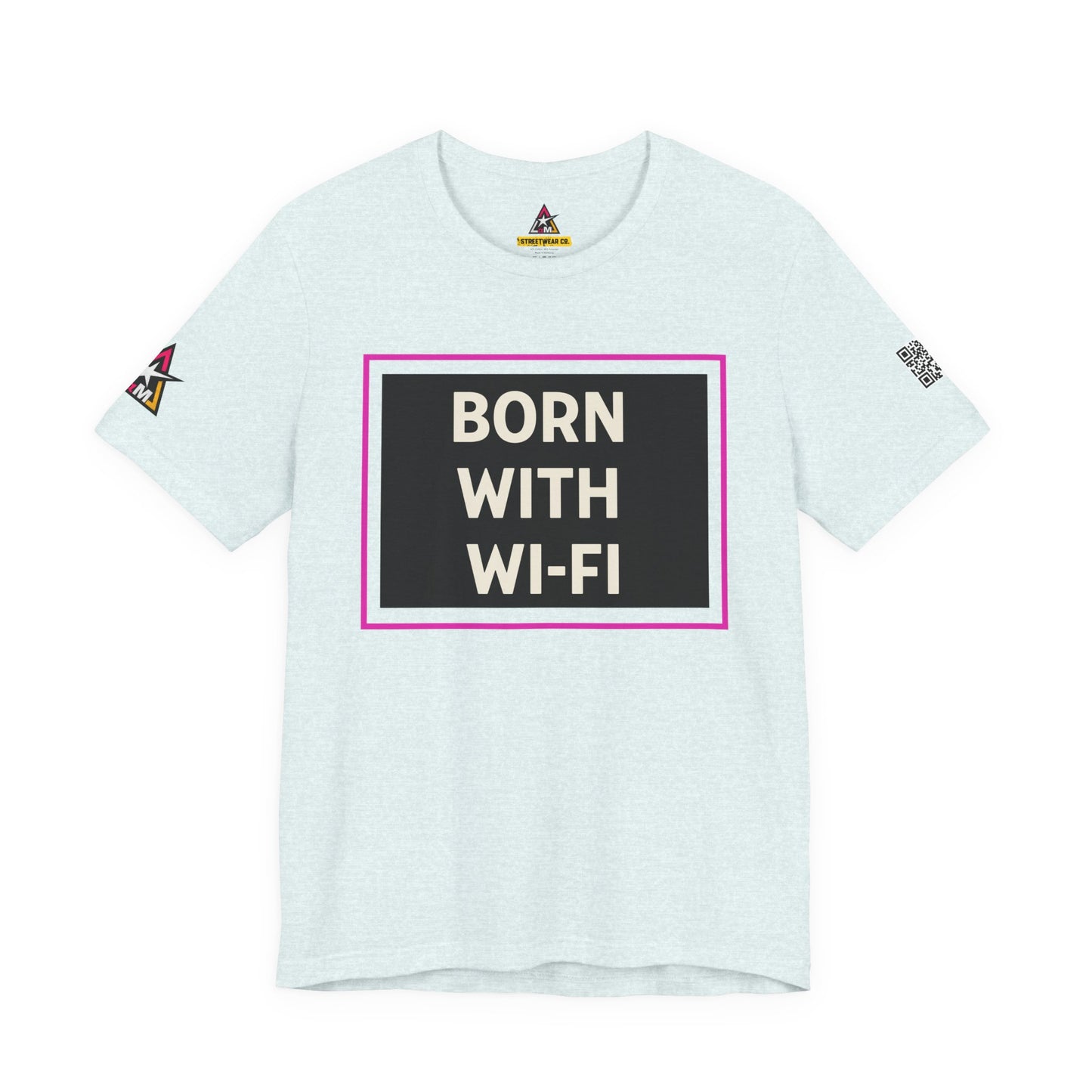 BORN WITH WI-FI | Funny Millennial Graphic Tee | Tech Humor Streetwear
