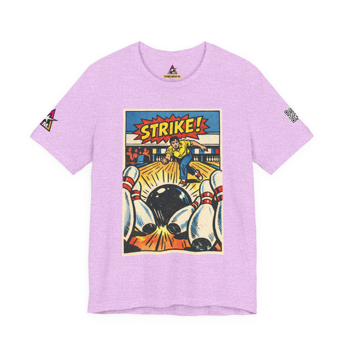 Strike Graphic T-Shirt | Bowling Streetwear Tee | Retro Bowling Shirt  STRIKE.