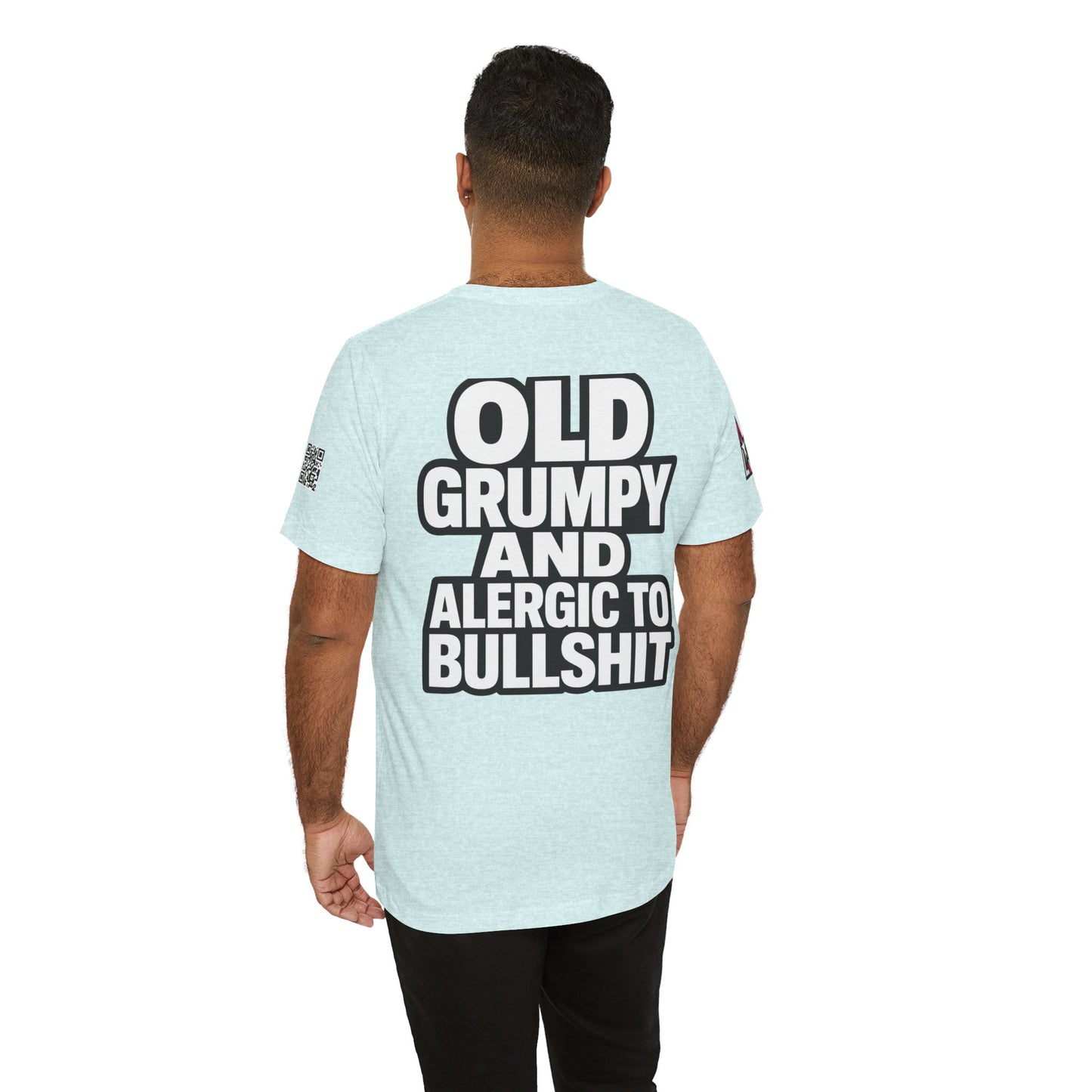 Old Grumpy & Allergic to Bullshit Graphic T-Shirt | Funny Sarcastic Tee