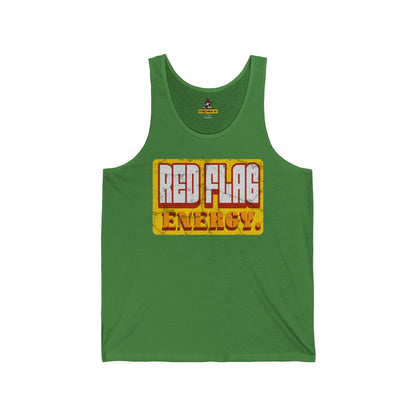 RED FLAG ENERGY | Funny Vegas Tank Top | Summer Vacation Graphic Tank | Bachelor Party Gift | Festival & Pool Party Shirt