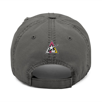 GOOD LUCK Embroidered Vintage Dad Hat | Distressed Baseball Cap | Washed Cotton Adjustable Cap