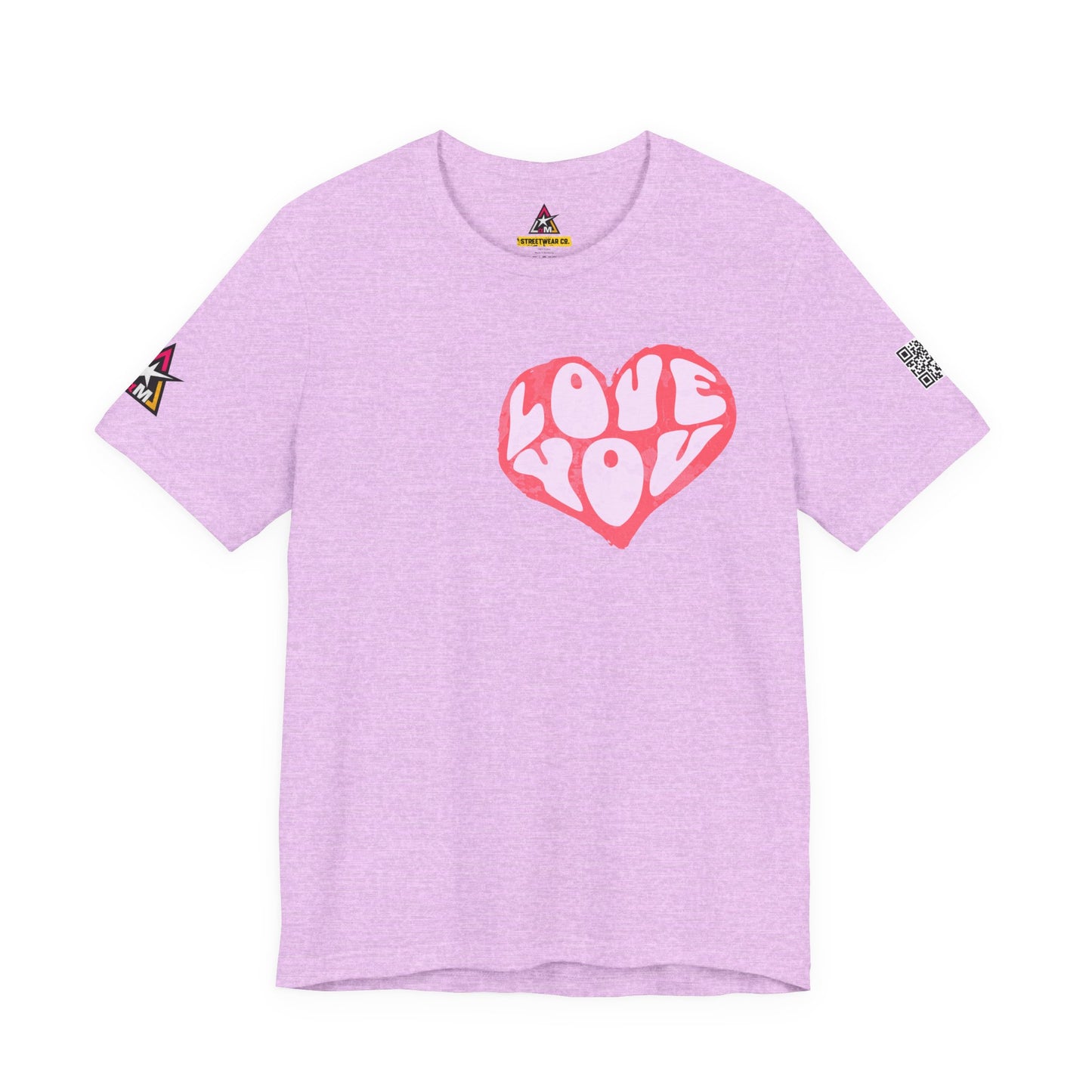Love You Graphic T-Shirt | Heart Graphic Tee | Cute Retro Streetwear Shirt