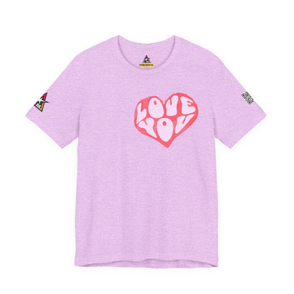 Love You Graphic T-Shirt | Heart Graphic Tee | Cute Retro Streetwear Shirt