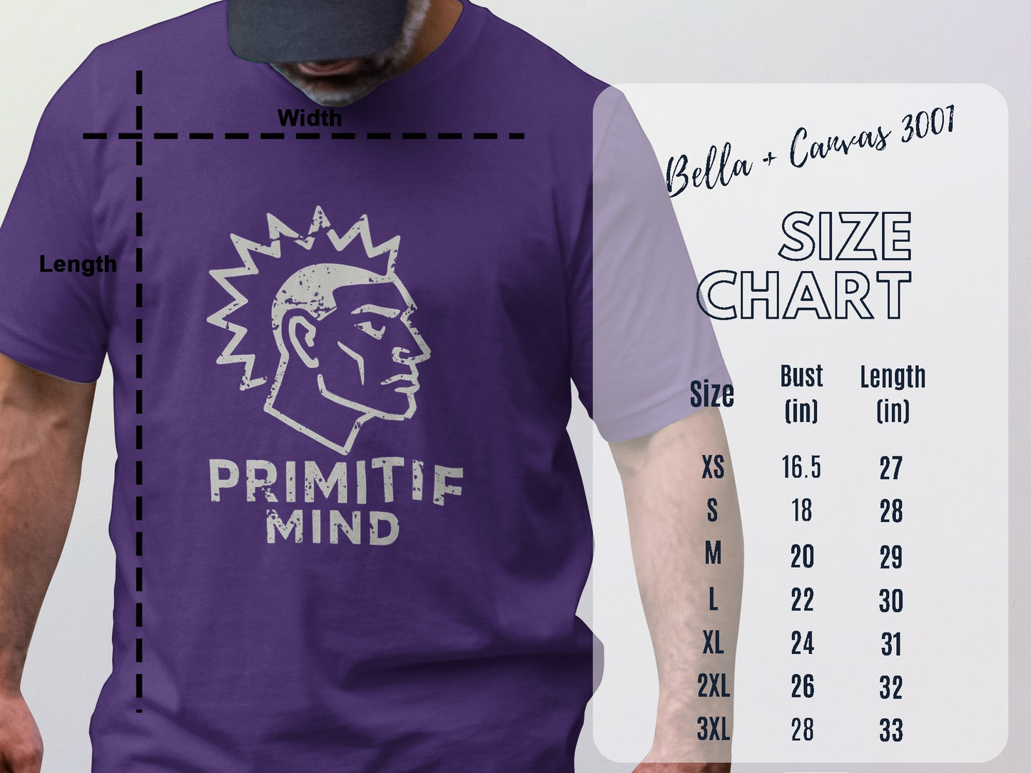 Purple Shirt with Primitif Mind Graphic product type