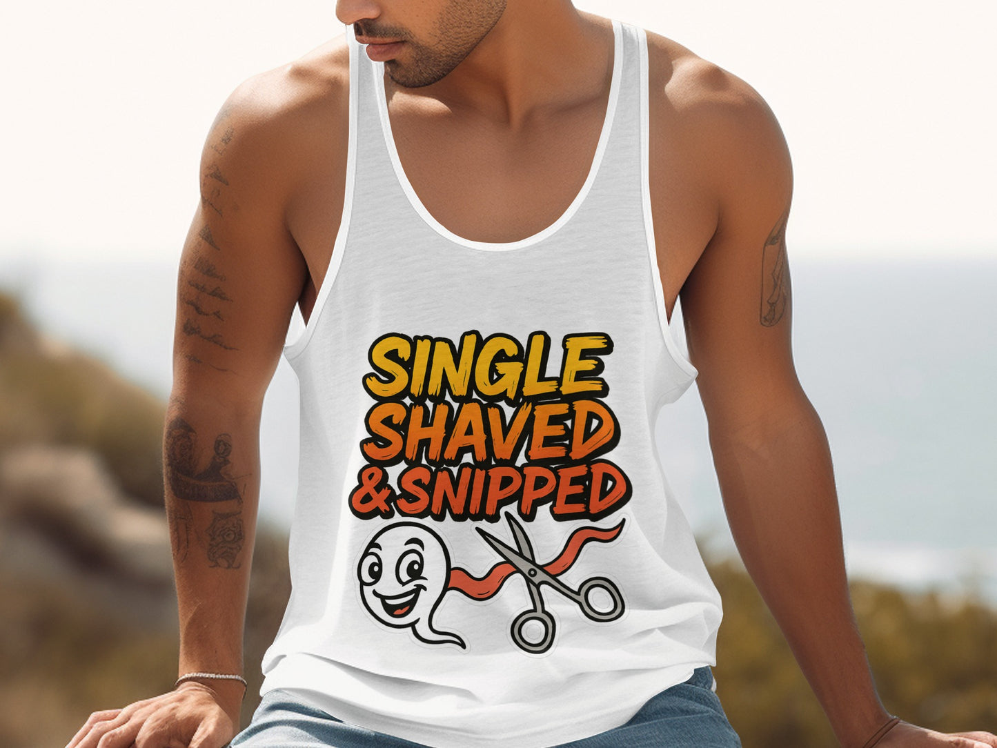 Single Shaved and Snipped Tank Top Product